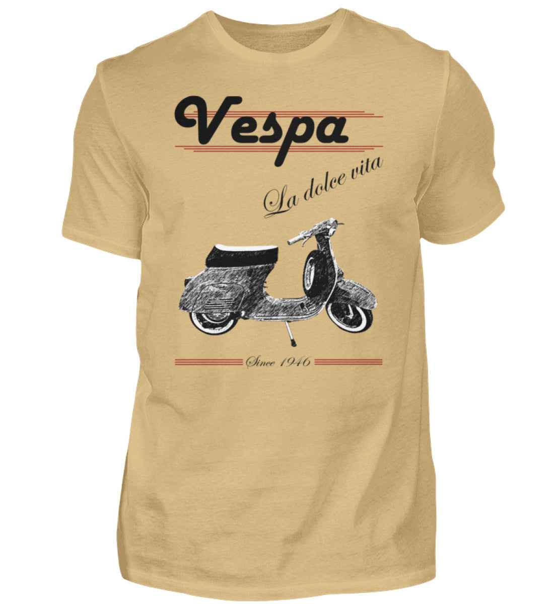 Vespa T-Shirt Herren | "La dolce vita" | sand