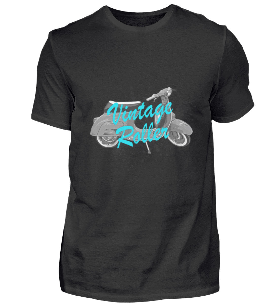 Vespa T-Shirt Herren | "Vintage Roller" | schwarz