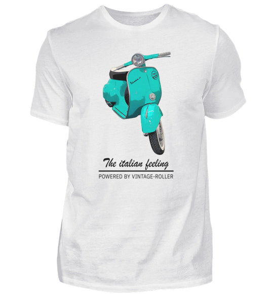 Vespa T-Shirt Herren | "The italian feeling" | weiß