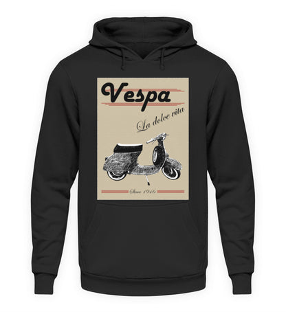 Vespa Hoodie Unisex | "La dolce vita" | tiefschwarz