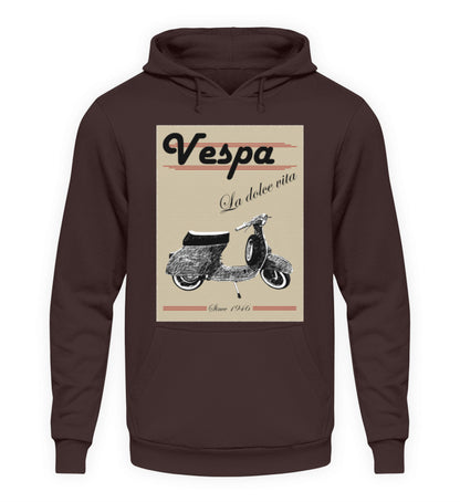 Vespa Hoodie Unisex | "La dolce vita" | schokolade