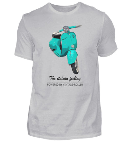 Vespa T-Shirt Herren | "The italian feeling" | grau meliert